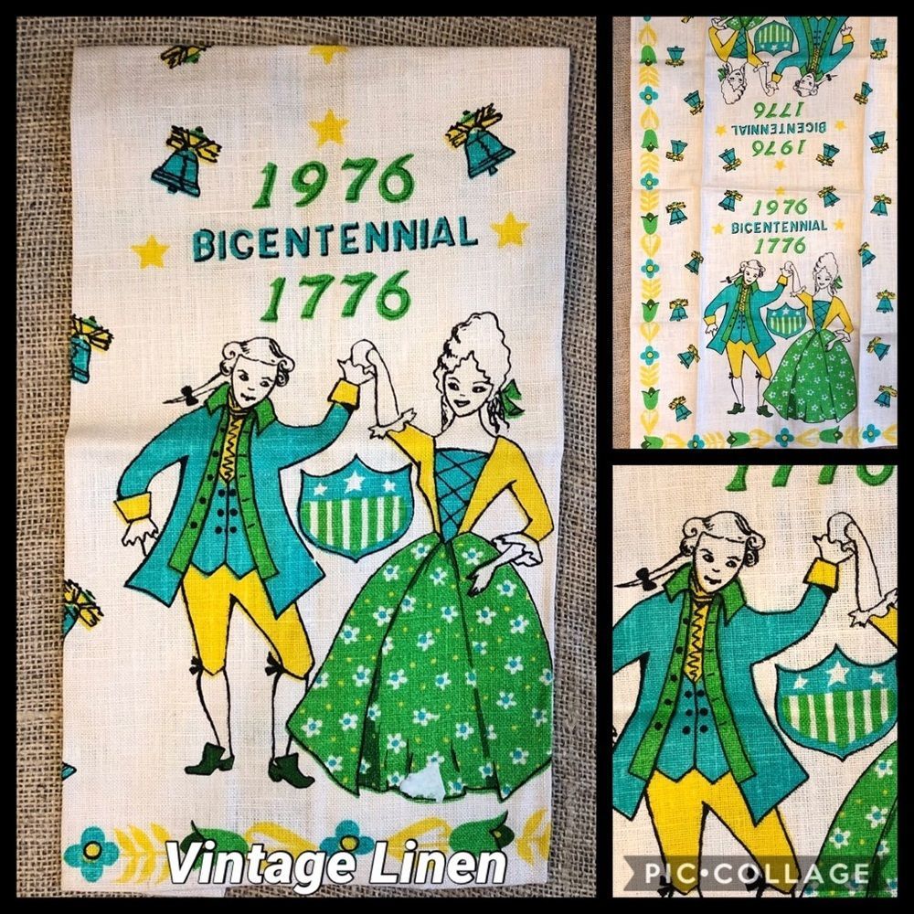Vintage Parisian Prints Linen Tea Cloth